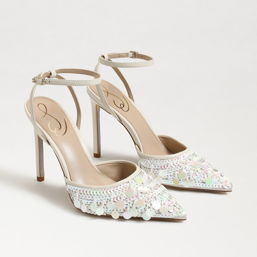 NWOT Sam Edelman Avril Sequin Slingback Heels 6